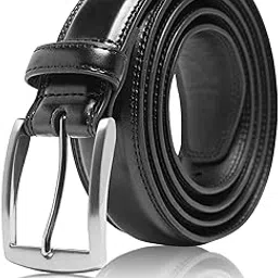 Genuine Leather Dress Belts For Men - Mens Belt For Suits, Jeans, Uniform With Single Prong Buckle - Designed in the USA-image-22