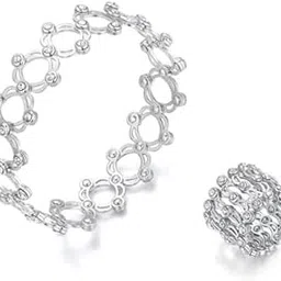 swarnmudrika 925 Sterling Silver Convertible Ring cum Bracelet for Women | Adjustable Finger to Wrist Hand Harness Jewelry Zircon Studded | Dual Wear Fashion Accessory with Certificate of Authenticity | Gift for Women & Girls-picture-10