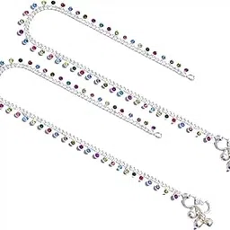 br ornaments Sterling Silver Anklet for women and girls (Pack of 2)-picture-39