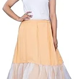seer Cancan Skirt for lehanga Gown Women's Cancan Skirts Hoop Less Underskirt Petticoat Free Size Waist with Adjustable Length Gold Skirt-picture-50
