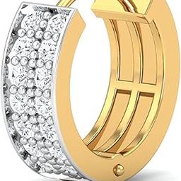 kuberbox 14K/18K Yellow Gold Diamond Pave Nose Ring for Women (Piercing - Required, Closure - Clicker, Inner Diameter - 7 mm)-picture-6
