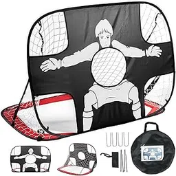 IRIS Soccer Target Net for Children Adults 2-in-1 Foldable Pop up Football Goals Waterproof Football Goal Target with Carry Bag 47.24x31.50x31.50 Inch-image-46