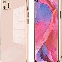 Erams Online for Realme C11 Luxury 6D Plating Soft Casing Silicone Square Frame Gold Back Cover for Realme C11 (Pink)-picture-53