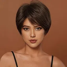 QUEENTAS Short Hair Wigs For Women,Black Layer Wavy Hair Wig Layered Natural Synthetic Wig Daily Halloween Girls Cosplay Curly Wig-picture-14