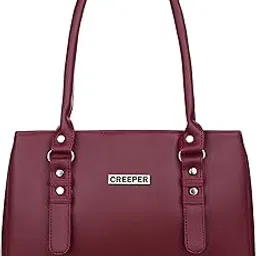 creeper Women's/Girls Leather Large Capacity Shoulder Bags (Purple)-picture-19