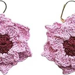 wishing treasure Blossom Handcrafted Crochet Earrings For Womens And Girls, Baby Pink-picture-54