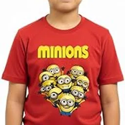 R & S CREATIONS R & S Minions Printed T-Shirt for Kids | Cute Cartoon Graphic Tee | Soft Cotton Round Neck Top-picture-13