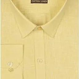 accox Men's Long Full Sleeves Regular Fit Cotton Linen Formal Plain Shirts(GCR53)-picture-41