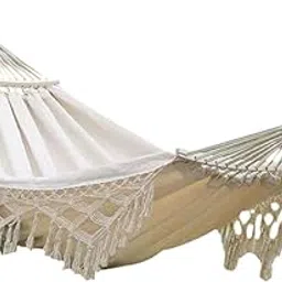 MERISHOPP®Boho Hammock Macrame Hammock with Elegant Tassels for Outdoor Balcony Picnic|Home & Garden | Yard, Garden & Outdoor Living | Patio & Garden Furniture | Hammocks-picture-54