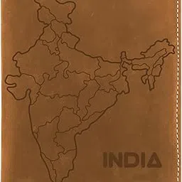 chalk factory Natural Leather Passport Cover #342 (Indian Map, Tan)-picture-40