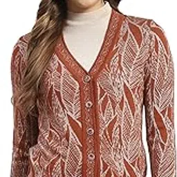 Womens Self Design V Neck Full Sleeve Wool Blend Casual Sweater (1239635VN)-image-45