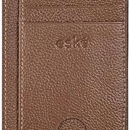 eske Geniune Leather Credit Card Holder with RFID Blocking for Work,Travel | Unisex Slim Wallet | Holds Upto 6 Cards (New Tan)-picture-30