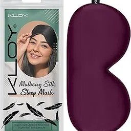 KLOY Mulberry Silk Sleep Eye Mask – Super Soft, Smooth & Cozy with Adjustable Strap for Best Comfort, Light Blocking & Deep Sleep – Perfect for Travel, Meditation, Naps, Relaxation & Stress Relief (Silk Maroon)-picture-57