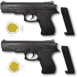 Nour Kids Airsoft Spring Pistol Set, Black, 2 Pack with Yellow BBS, Manual Power, Training and Sport Use-picture-20