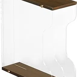 Vinyl Record Storage Holder Gift Desk Storage Rack for Comics Albums Bedroom Walnut Color 2 Grid1 Set Record Display Rack Storage & Media Accessories Storage & Media Accessories-image-36