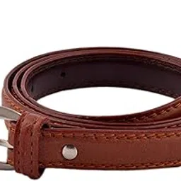 evolon deals Women's PU Leather Belt Ladies's Girl's Belt For Jeans,Formal Casual Belts For Women Girls Belt Free Size Fit on Upto 36inch Waist Brown Color Belt-picture-36