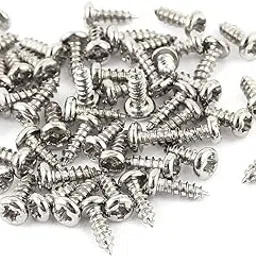 Generic 50 Pcs M2 x 6mm Stainless Steel Phillips Round Head Self Tapping Screws Bolts-picture-63