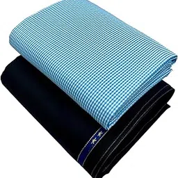 jhabak's Unstitched Polyester Checkered Shirt & Trouser Fabric - 2.25 mtr Shirt Cloth - 1.20 mtr Pant Piece-picture-56