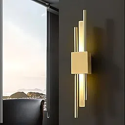 Navam Creation® Modern LED Wall Light for Home & Office - Stylish Gold Metal Wall Lamp, Indoor Decorative Lighting for Living Room, Bedroom, Hallway & Hotel - Warm White, Energy Efficient-image-60