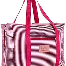 feeling mall Travel Duffel Bags, Washable Foldable Waterproof Lightweight Carry-on Bags, Suitable for Overnight, Holiday, Shopping, Weekends, Outing, Gym (Pink)-picture-48
