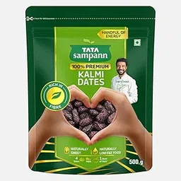 Tata Sampann Premium Kalmi Dates/Khajoor, 500g, Rich in Fibre, Naturally Sweet, Naturally Low-Fat Food-image-1