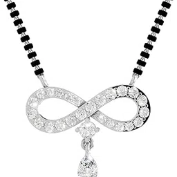 sparkles Lab Grown Diamond 1.35 Carat IGI Certified Pear & Round Shape Diamond Infinity Mangalsutra for Women | 14K Gold IGI Certified FG VS Quality Diamonds-picture-33