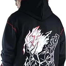 zams Turbo Granny Oversized Hoodie 320 GSM Cotton Black Hoodie Full Sleeves Hooded Neck DanDaDan Inspired Streetwear Unisex Comfort.-picture-38