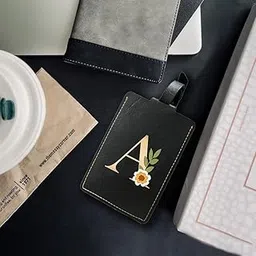 The Messy Corner Blossom Luggage Tag | Luggage Tag for Men & Women | Alphabetical Initial Travel Tag | Travel Identification Tag for Bag & Backpacks | Unisex Travel Gift |AZ| (A)-image-6