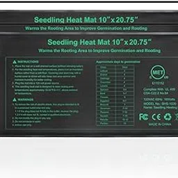 Seedling Heat Mat, 10"x 20.75" Plant Heating Pad for Home Gardening Seed Starting, MET Certified Waterproof Durable Germination Station Heat Mat-image-54