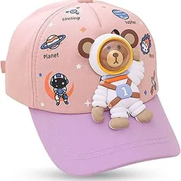 TOMORROW Kids Astronaut Cap | Space Theme Hat with Cartoon Bear | Adjustable Toddler Cap for Outdoor Adventures | Childrens Baseball Cap | Cute Sun Protection Hat for 01-12 Year-picture-10