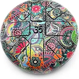 LIKLA Phool Patti Happy Drum/Steel Tongue Drum, 17.8 cm, Colourful Floral Design, with 2 Mallets-picture-20