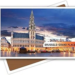 World Famous Country Cities Towns Villages Acrylic Fridge Magnet | 4x3 Inches Big Size (1, Brussels -2)-picture-23
