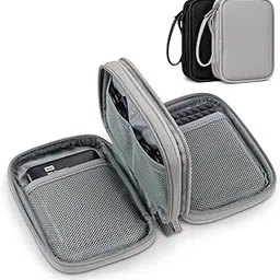 Electronic Organizer Bag for hard disk power bank, Gray, Double Layers S, Hard Disk Organizer-picture-26