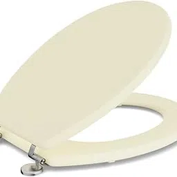 Toilet/Bathroom Seat Cover Set - Durable Toilet Seat Cover (White/Ivory) (Ivory)-picture-10