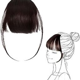 Temperia Front Fake Bangs Hair Extensions For Women - clip on Side curtain bangs fringes hair extensions - Cute Hair Accessories for Women & Girls - Natural Brown - (Pack of 1)-picture-12