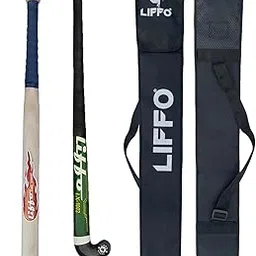 Liffo® Hockey Stick Witjh Baseball bat Heavy Duty with Cover (Green)-image-22