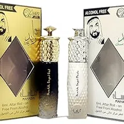 manasik SHAIKH ZAYED OUD &SHAIKH ZAYAD MUSK Alcohol - Free Concentrated Attar Roll On 6ml (COMBO SET)-picture-48