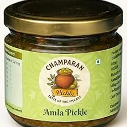 Champaran Traditional Indian Amla Pickle in Glass Jar with Gold Lid, Authentic Homestyle Condiment| 250Gram-picture-24