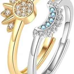 ishkaara Flower Ring | Couple Rings for Lovers | Trendy Elegant Jewellery for Men and Women | Girlfriends Boyfriends | Finger Ring For Best Friend | Stylish Valentine Gifts | Adjustable Ring-picture-39