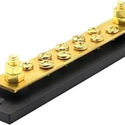 JAZZY PEARLS Large Current DC 48V Brass Bus Bar with 10 Screws for Truck Cars Yachts Ship-picture-33