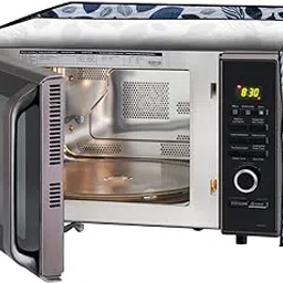 Priyabhakta PVC Microwave Oven Cover for LG 28L-MC2886BRUM, Protector, Decorative Kitchen Appliance Cover, Full Closure Attractive Digital Prints, Dustproof, Water Resistant (Blue Leaf)-picture-20