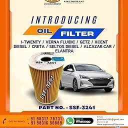 SUPER SERVO FILTERS SSF-3241 OIL FILTER I-TWENTY/VERNA FLUIDIC/GETZ/XCENT DIESEL/CRETA/SELTOS DIESEL-picture-37