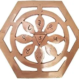Copper Bhaum Yantra | 6 Inch | Weight - 350 G Approx | Bhoum Yantra | Copper Yantra for Pooja | Wealth & Prosperity | Zonal Placement - South, SSE | Pack of 1-picture-13