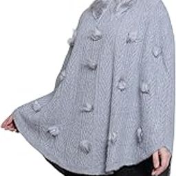 thansmay kleider Women's Winter wear Woollen Latest Designed Poncho Shrug Capes-picture-35