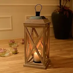 Ireka Homes Selena Acacia Wood Lantern with Glass – Premium Wooden Decorative Lantern for Home Garden Weddings & Festive Décor-picture-22