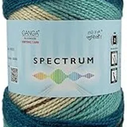 Ganga Acrowools Spectrum 100% Acrylic Yarn, Hand Knitting and Crochet Yarn,(1 BALL/100Gm Each) Multicolour (SPT001, 200 Gram)-picture-17