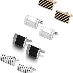 wynameleri UJOY Cufflinks Set Copper 4 Pairs in Gift Box Stylish Design-picture-54