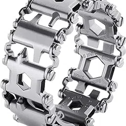 Stainless Tool Bracelet for Men Compatible for LEATHERMAN TREAD and Watch Band 29 in 1 Survival Hiking Camping Travel Friendly Multitools Wearable Bracelet-picture-22