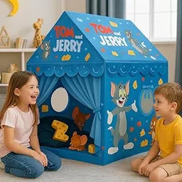 Exclusive Extremely Light Weight Kids Theme Play Theme Tent House for Kids 3-13 Year Old Girls and Boys Multi Color (Tom & Jerry)-image-87