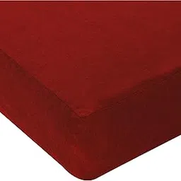 Story@Home Waterproof and Dustproof Terry Cotton Mattress Protector - 78 X 60 Inches, Queen Size, Maroon-picture-31
